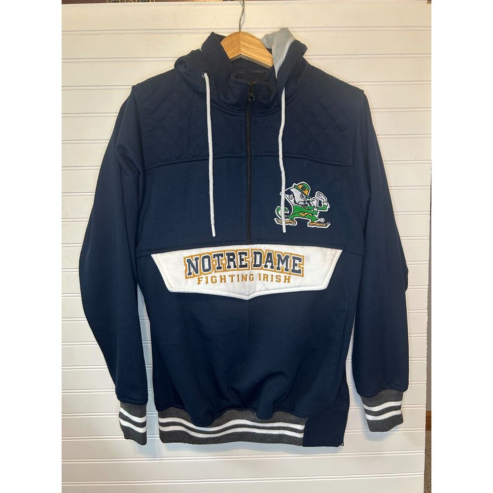 Notre Dame Fighting Irish Franchise Club Half-Zip Hoodie Anorak - Navy - Mens S